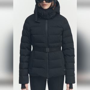 Zara Black Ski Down Puffer Jacket with Hood